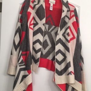 Winter cardigan Aztec pattern